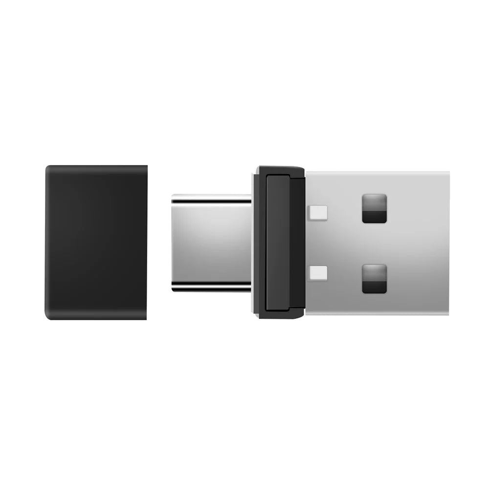 2-in-1 USB / Type-C Mouse Jiggler Portable Mini Mouse Mover, Driver-Free for Computers, Laptops - Black - 6
