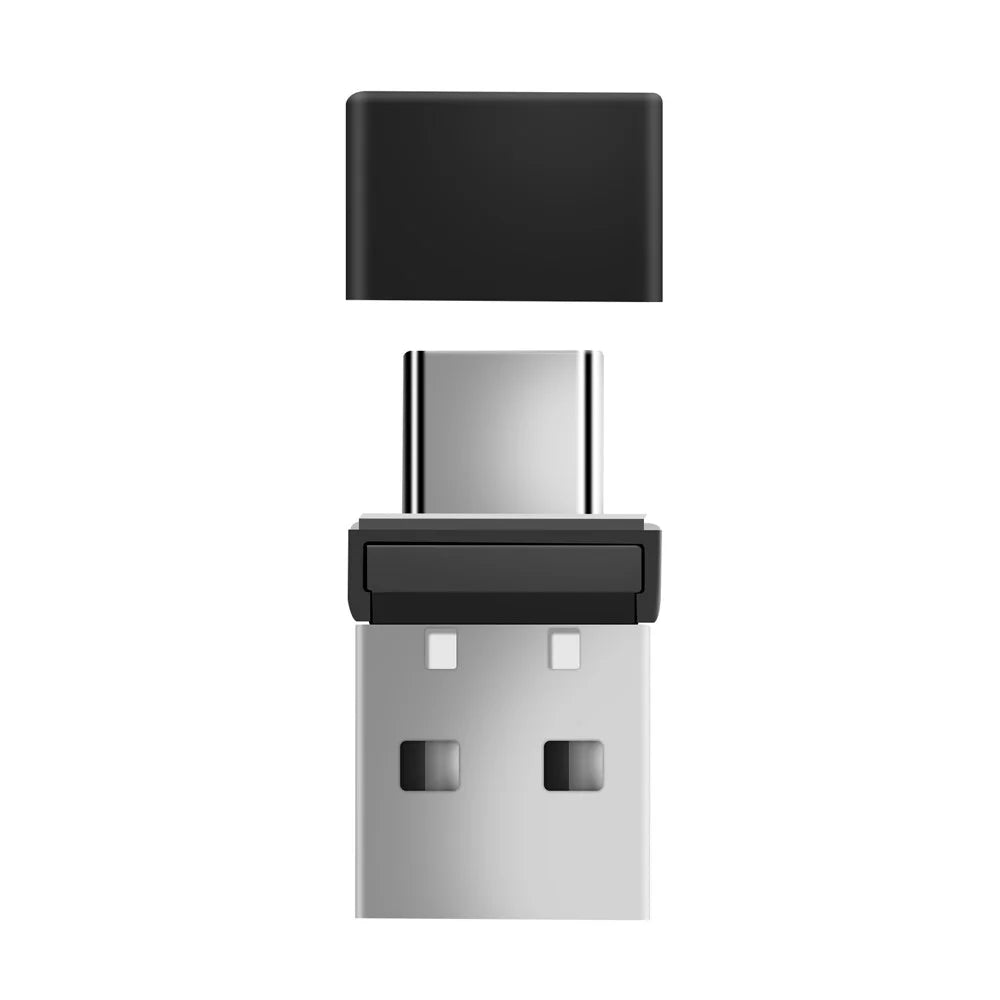 2-in-1 USB / Type-C Mouse Jiggler Portable Mini Mouse Mover, Driver-Free for Computers, Laptops - Black - 7