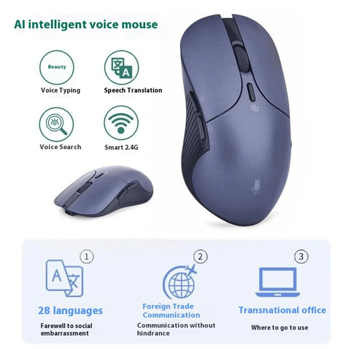 HYW-79 Smart Voice Mouse Business Office Translation Rechargeable Silent Wireless Mouse - 2
