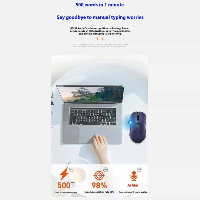 HYW-79 Smart Voice Mouse Business Office Translation Rechargeable Silent Wireless Mouse - 5