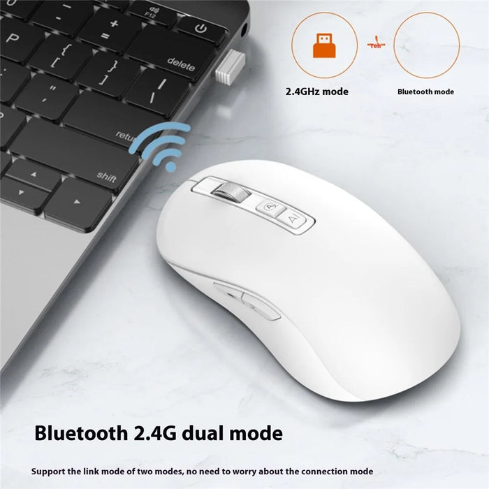V12 AI Smart Voice Wireless Mouse Real Time Translation Bluetooth-compatible Mouse (International Edition) - White - 6