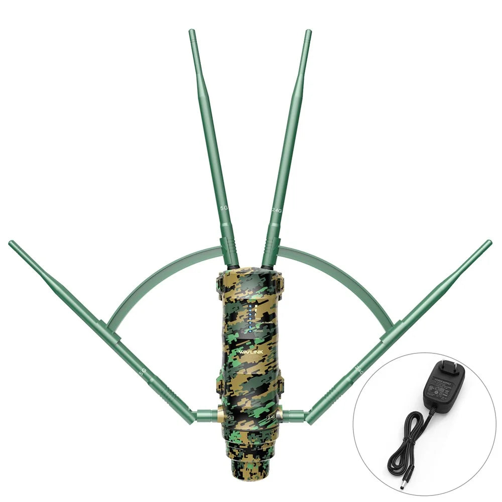 WAVLINK WN572HP3 AC1200 Dual Band Long Range Access Point WiFi Extender with Poe High Gain Antennas - EU Plug - 1