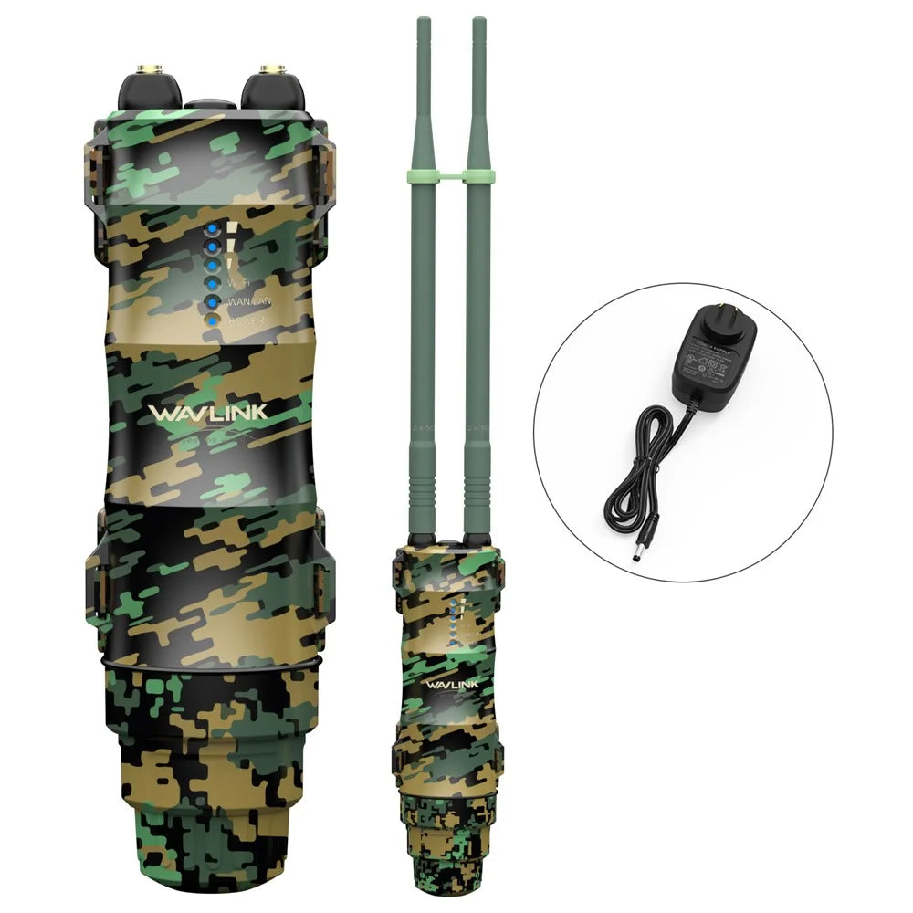 WAVLINK WN570HA2 AC1200 Dual Band Wireless Router IP67 Waterproof Outdoor WiFi Extender with Poe - AU Plug - 1