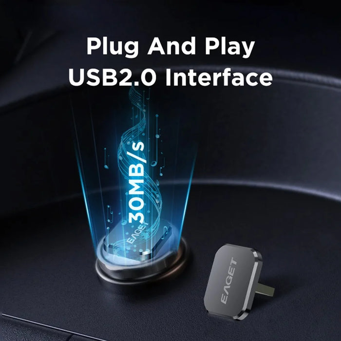 EAGET U8A 64GB Car U Disk Ultra Mini USB 2.0 Flash Disk Zinc Alloy High Speed Data Transfer Thumb Drive - 3