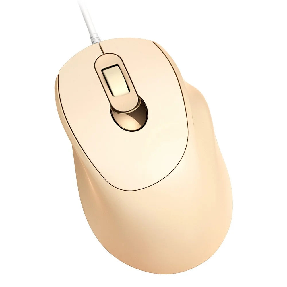 V2 Business Office Wired Mouse 4D Buttons Silent Click Adjustable DPI Ergonomic Design - Pink - 2