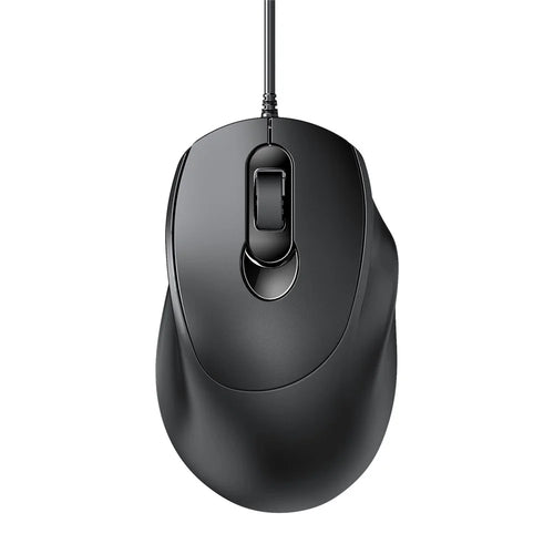 V2 Business Office Wired Mouse 4D Buttons Silent Click Adjustable DPI Ergonomic Design - Black - 1
