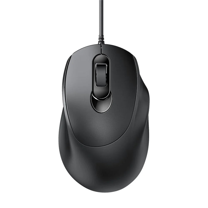 V2 Business Office Wired Mouse 4D Buttons Silent Click Adjustable DPI Ergonomic Design - Black - 1