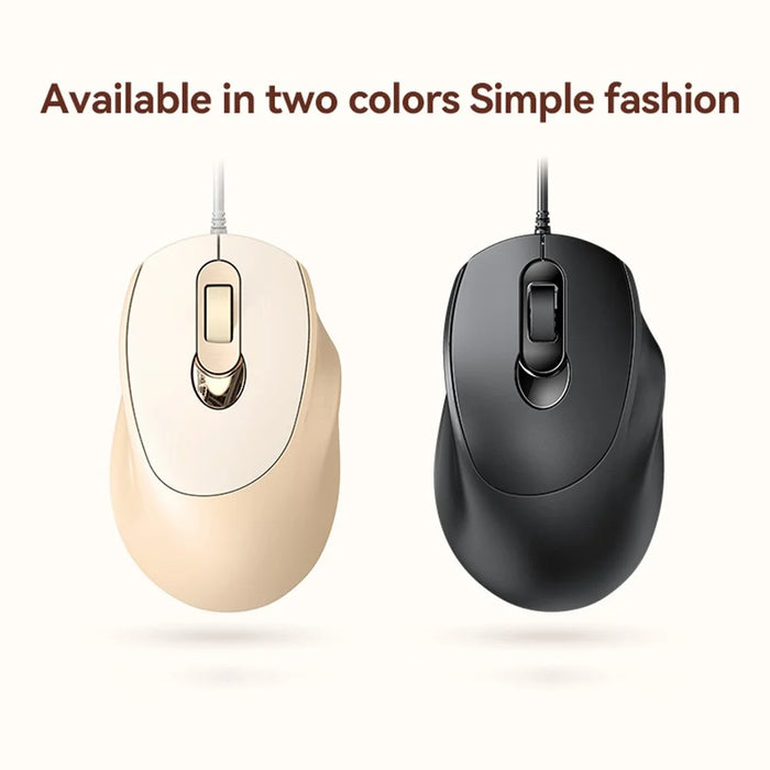V2 Business Office Wired Mouse 4D Buttons Silent Click Adjustable DPI Ergonomic Design - Black - 3