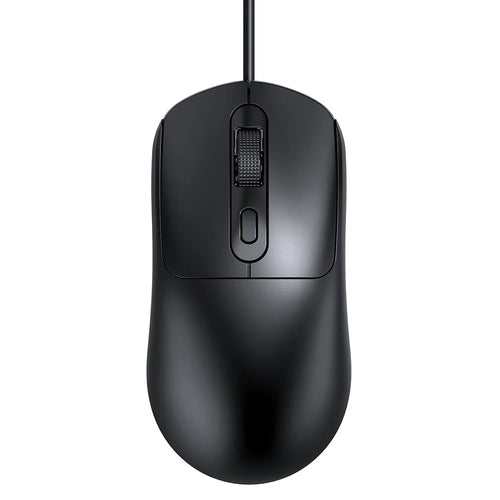T-WOLF G580 Wired Mouse Ergonomic Design Office Mouse with 3D Anti-Slip Grille Roller 1000-1600 DPI - Black - 1