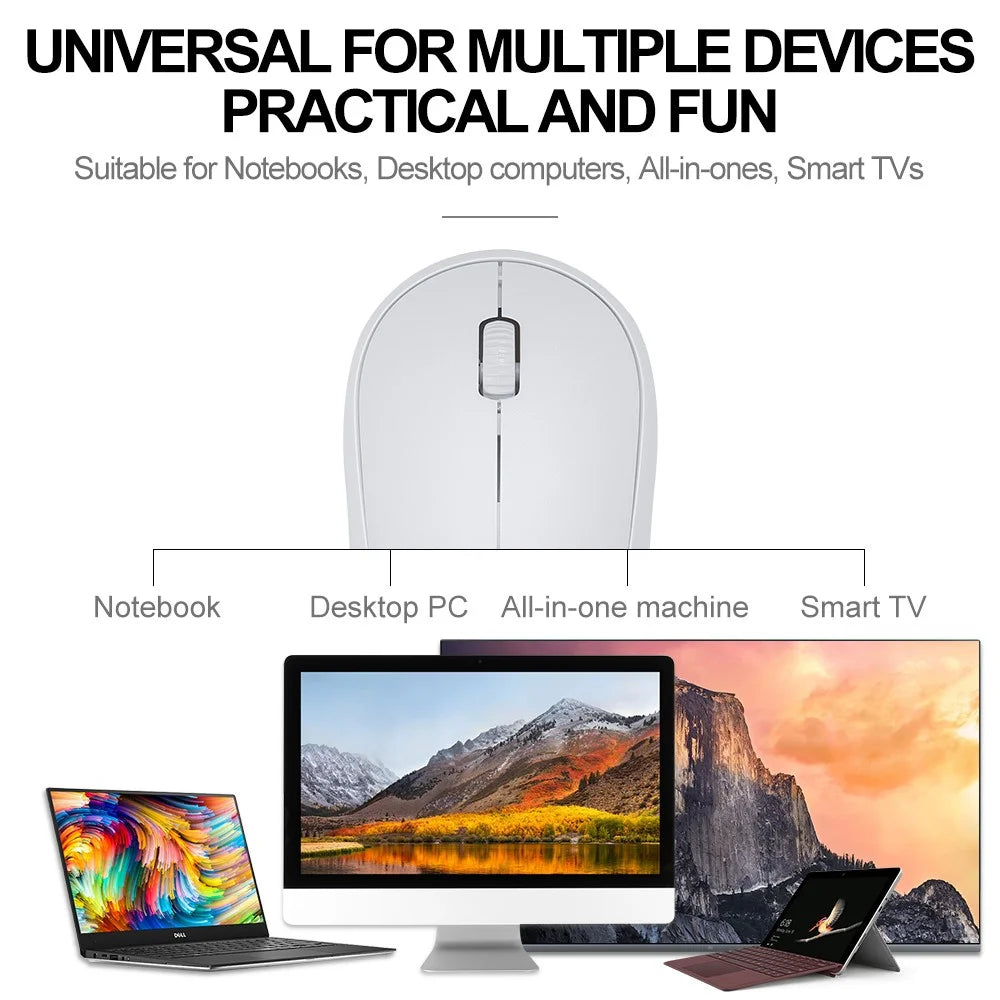 T-WOLF Q18 Wireless Mouse Ergonomic Design 2.4G Connectivity Auto Sleep for Office / Home Use - Pink - 4