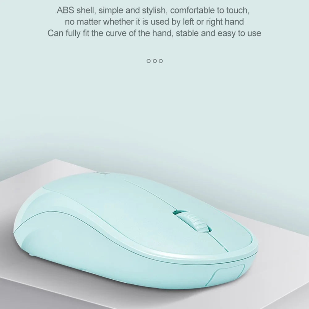 T-WOLF Q18 Wireless Mouse Ergonomic Design 2.4G Connectivity Auto Sleep for Office / Home Use - Pink - 7