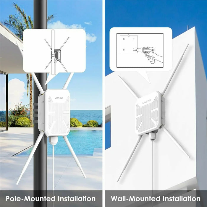 WAVLINK WN588HA2 AC1200 2.4GHz / 5GHz Dual Band WiFi Extender AP / Repeater / Mesh Mode WiFi Signal Booster - EU Plug - 3
