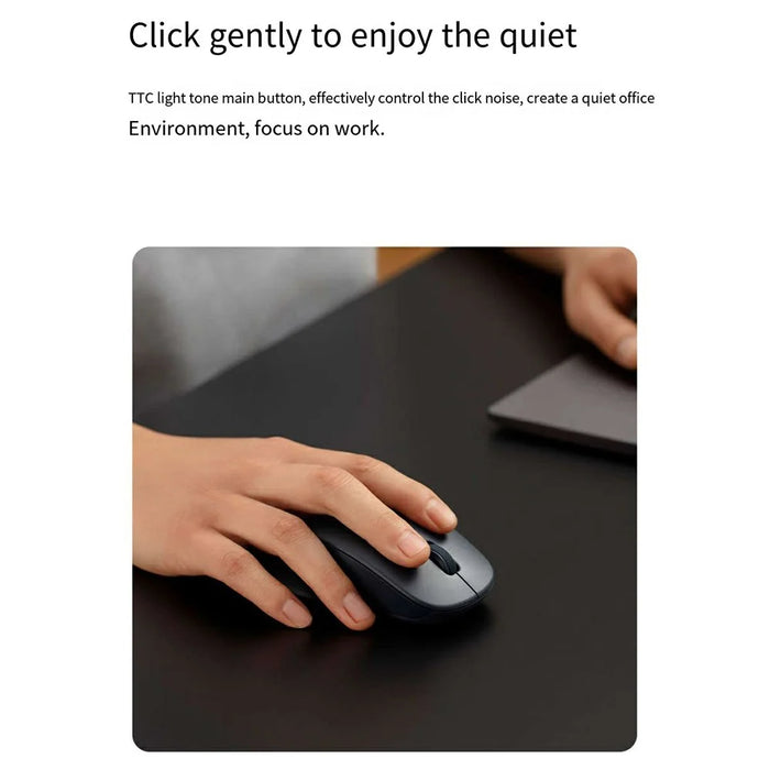 XIAOMI XMSMSB01YM Ergonomic Wireless Bluetooth-Compatible Dual Mode Mouse for Windows / Mac (Chinese Version) - Black - 3