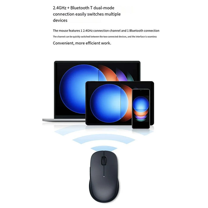 XIAOMI XMSMSB01YM Ergonomic Wireless Bluetooth-Compatible Dual Mode Mouse for Windows / Mac (Chinese Version) - Black - 4