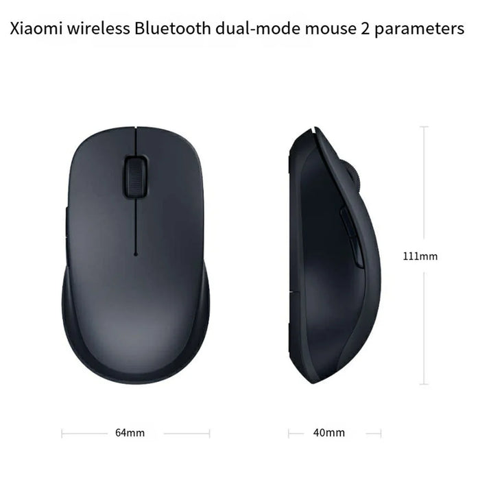 XIAOMI XMSMSB01YM Ergonomic Wireless Bluetooth-Compatible Dual Mode Mouse for Windows / Mac (Chinese Version) - Black - 7