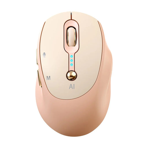 T-WOLF M7 AI Voice Smart Mouse Multi Language Translation Dual Mode Bluetooth-Compatible Wireless Mouse - Milk Tea - 1