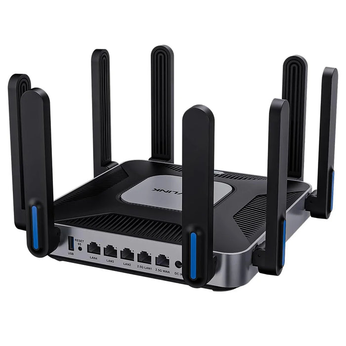 WAVLINK WN592AX6 AX6000 Dual Band WiFi 6 Router 2.5G Multi Gig Port Quad Core CPU for Home / Office - US Plug - 1