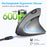 HXSJ Ergonomic Vertical Mouse 2.4G + Bluetooth-Compatible 5.1 Dual Mode 2400DPI Silent Mouse - Grey - 7