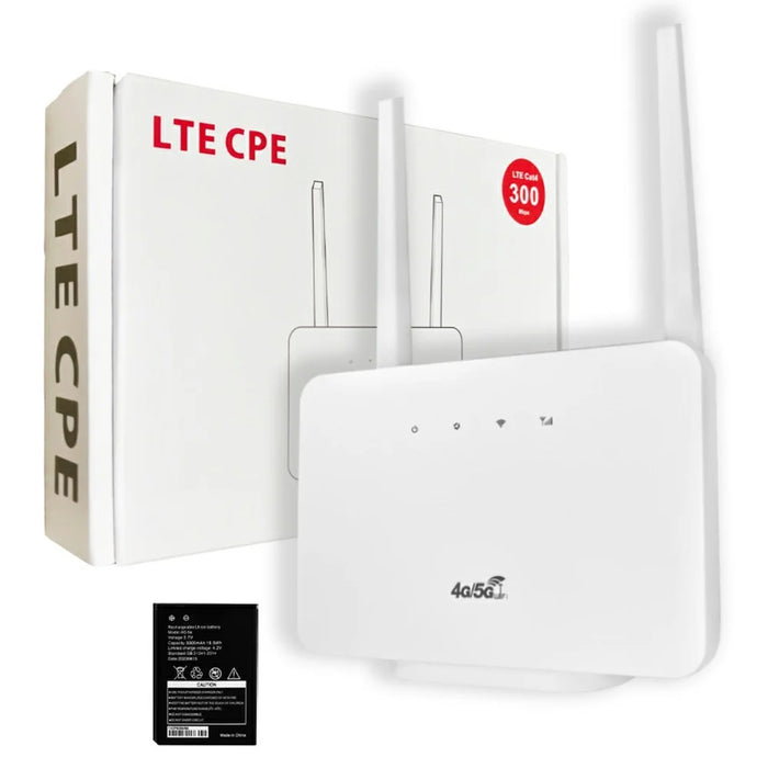 CP106-E 4G LTE Router 300Mbps Wireless Modem Single Ethernet Port Home Office Router, Eurasian Version - US Plug - 1