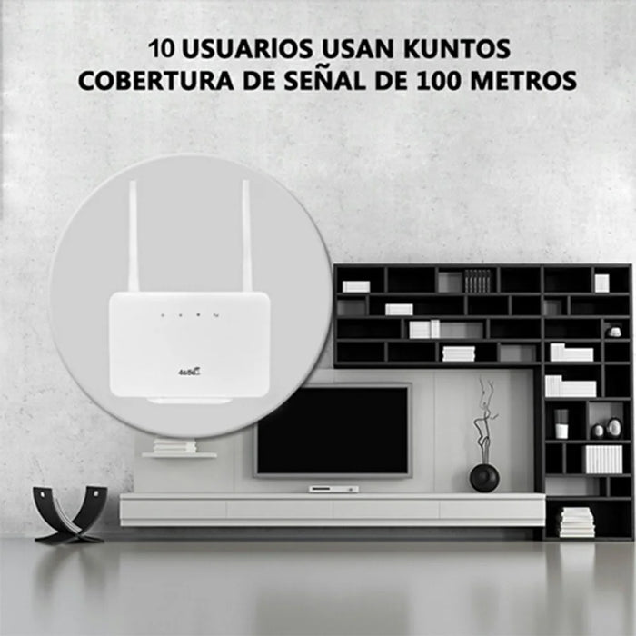 CP106-E 4G LTE Router 300Mbps Wireless Modem Single Ethernet Port Home Office Router, Eurasian Version - US Plug - 3