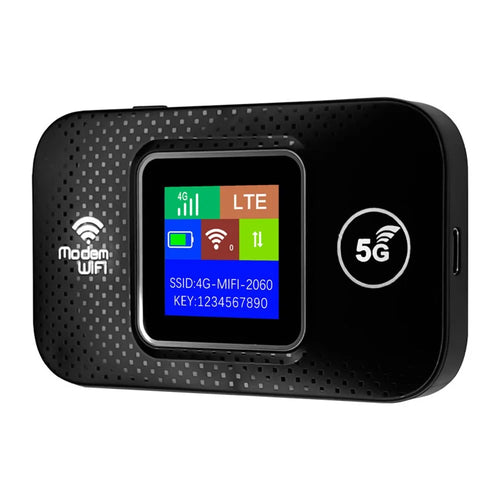 M9S-E Eurasian Version Color Screen Portable 4G Mobile Router Pocket WiFi Connection Router Support 10 Devices - Black - 1