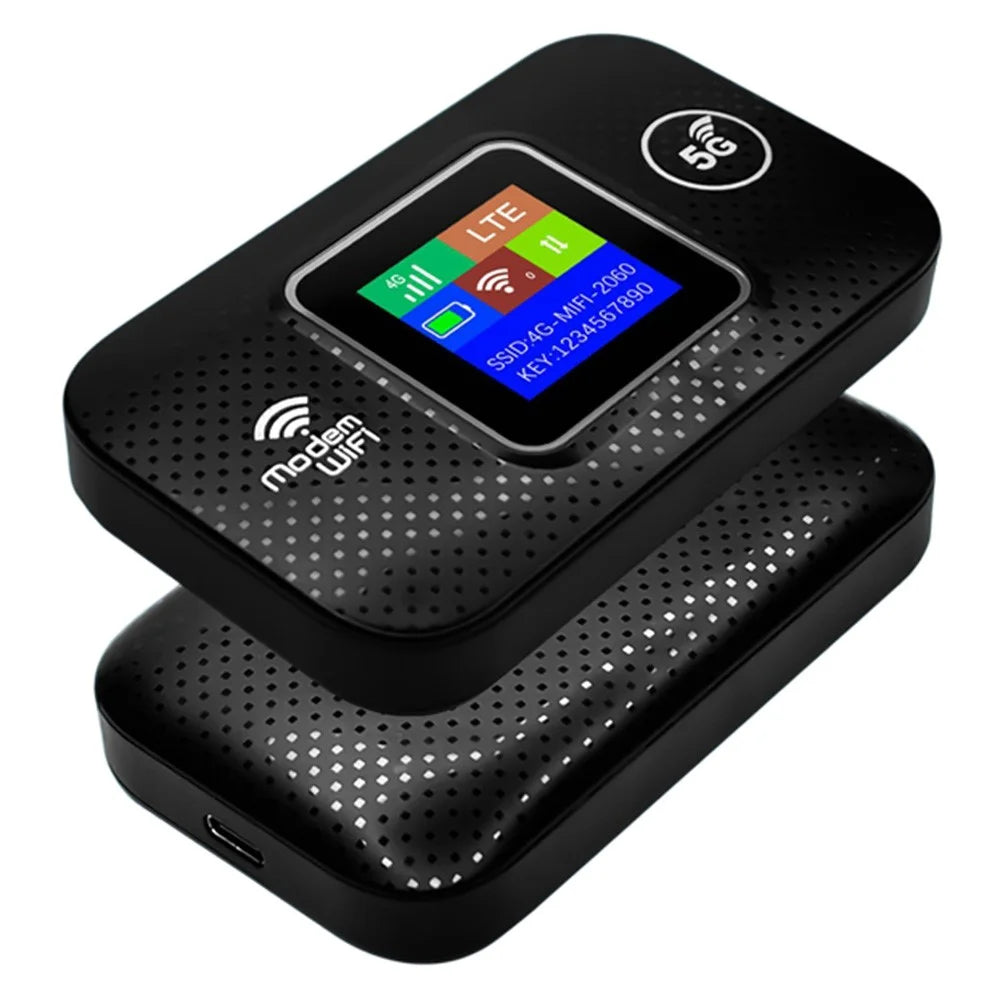 M9S-E Eurasian Version Color Screen Portable 4G Mobile Router Pocket WiFi Connection Router Support 10 Devices - Black - 5