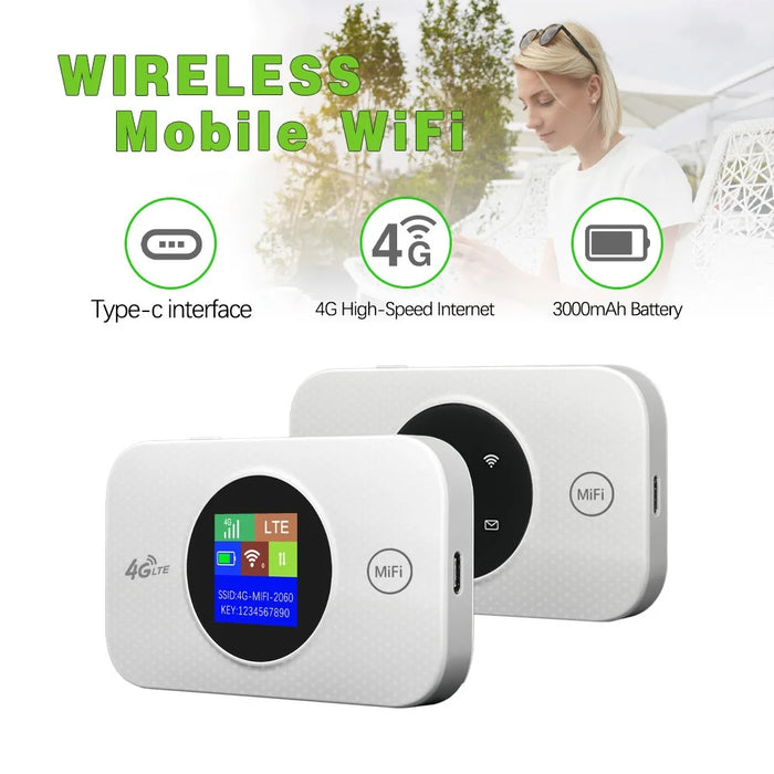 MF968-E Eurasian Version Color Screen Mobile Router 4G Portable WiFi Hotspot Device with Removable Battery - 3