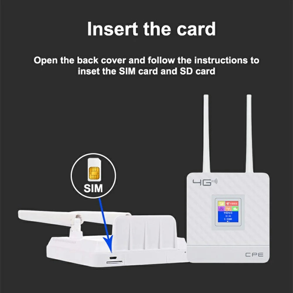 CPF903 Eurasian Version WIFI SIM Card CPE Router Home Office LTE 4G Wireless Network Router - US Plug - 3