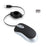 Portable Retractable USB-C Cable Mini Mouse Children Compact Wired Optical Mouse - Black - 3