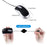 Portable Retractable USB-C Cable Mini Mouse Children Compact Wired Optical Mouse - Black - 6