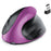 Rechargeable Ergonomic Vertical Mouse 2.4G / Bluetooth-Compatible Silent Wireless Mouse for Right Hand - Purple - 1