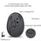 Rechargeable Ergonomic Vertical Mouse 2.4G / Bluetooth-Compatible Silent Wireless Mouse for Right Hand - Purple - 5