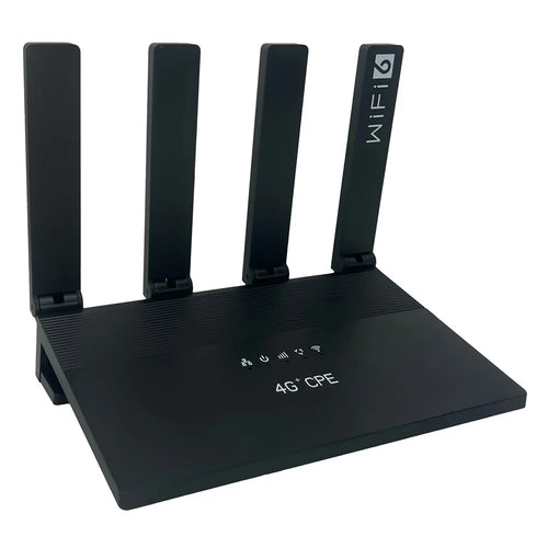 WR800 4G LTE WiFi Router 4 LAN Ports 600Mbps WiFi 6 Wireless Modem with SIM Card Slot, Eurasian Version (No Battery) - US Plug - 1