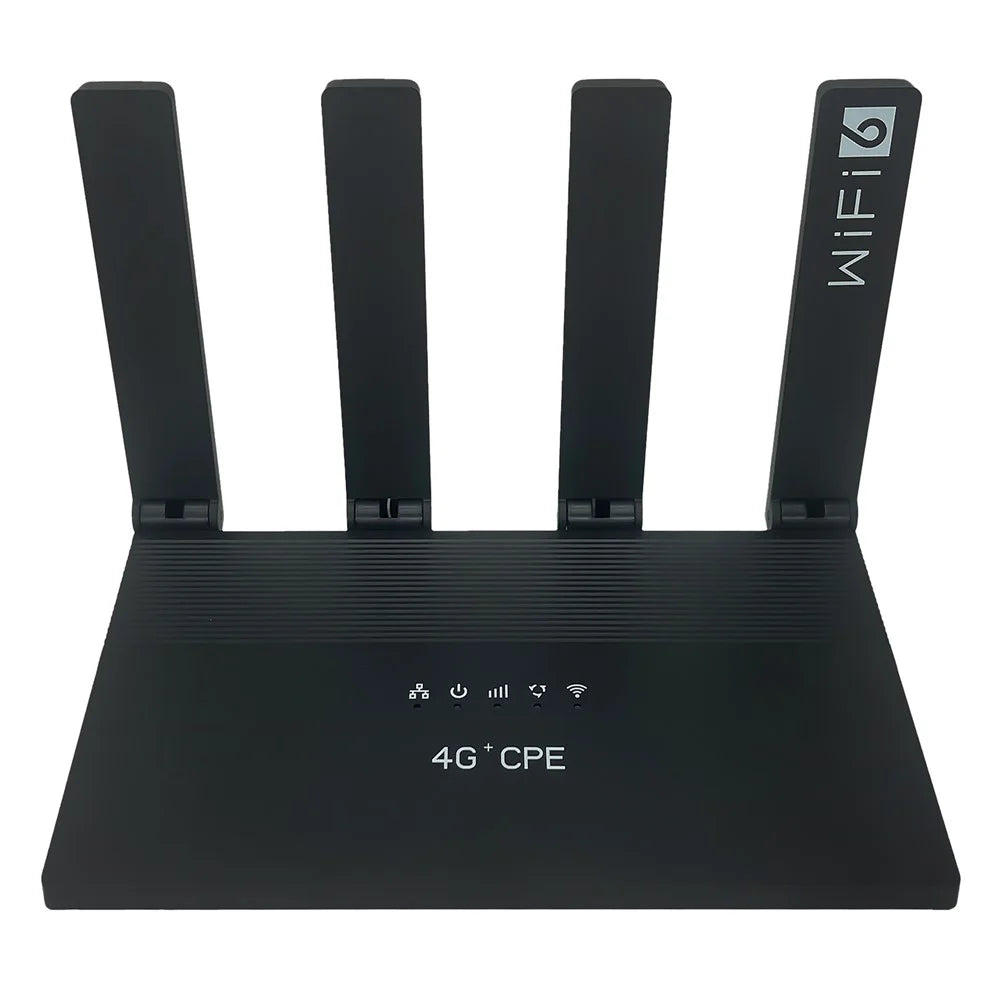 WR800 4G LTE WiFi Router 4 LAN Ports 600Mbps WiFi 6 Wireless Modem with SIM Card Slot, Eurasian Version (No Battery) - US Plug - 2