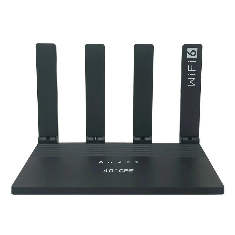 WR800 4G LTE WiFi Router 4 LAN Ports 600Mbps WiFi 6 Wireless Modem with SIM Card Slot, Eurasian Version (No Battery) - US Plug - 5