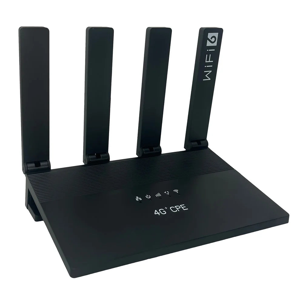 WR800 600Mbps High Speed 4G LTE WiFi Router 4 LAN Ports WiFi 6 Wireless Modem with 5000mAh Battery, Eurasian Version - US Plug - 1