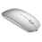 WIWU Magic WM101-C 2.4G + Bluetooth-compatible Dual Mode Wireless Mouse 1000 / 1200 / 1600 DPI Ergonomic Mice - Silver - 1
