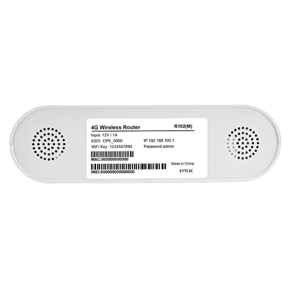 R102 Rechargeable LTE Wireless 4G Router with SIM Slot Ethernet Port WiFi Sharing 4G CPE Router - EU Plug - 3