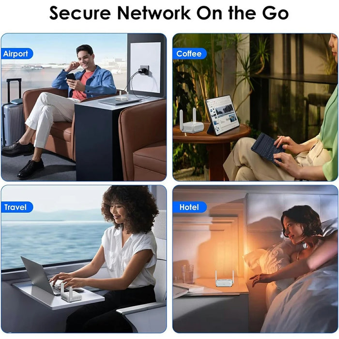 WAVLINK AX3000 Dual Band WiFi 6 Travel Router Home Office 160MHz MU-MIMO OFDMA VPN Router - US Plug - 6