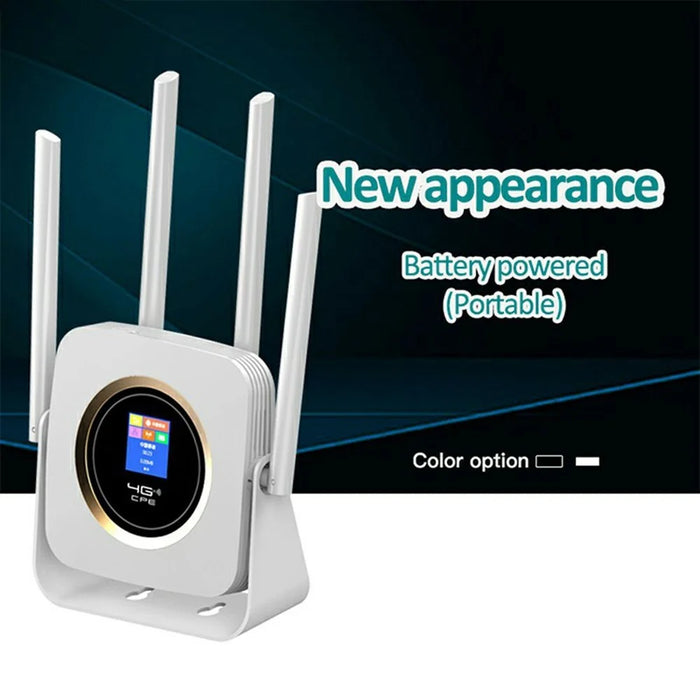 CPF903B Eurasian Version 4G LTE WiFi Router Wireless CPE Single Ethernet Port SIM Card Slot 150Mbps Router - White / US Plug - 3