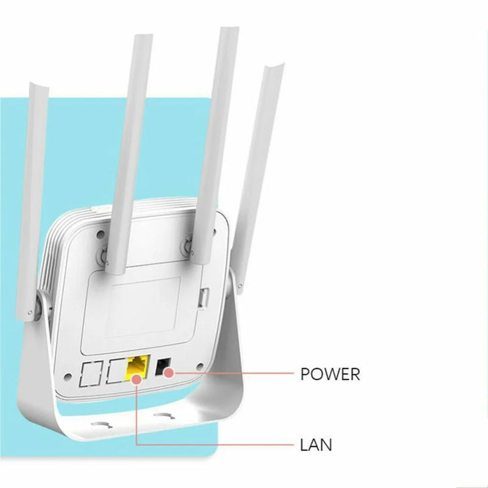 CPF903B Eurasian Version 4G LTE WiFi Router Wireless CPE Single Ethernet Port SIM Card Slot 150Mbps Router - White / US Plug - 7
