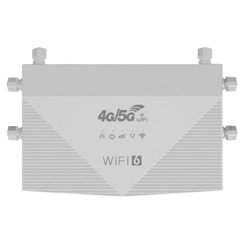 WR900-E Eurasian Version LTE WiFi6 Router 4G SIM Card 5000mAh Battery 6 Antennas 4 LAN Ports Router - US Plug - 2