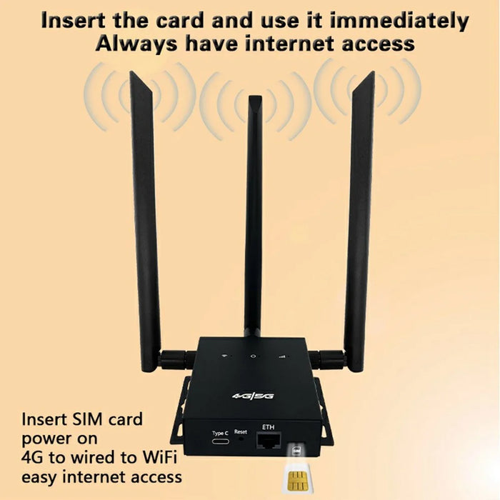 ED121-E Eurasian Version 4G LTE WiFi Router Single Ethernet Port SIM Card Slot Internet Router - US Plug - 6