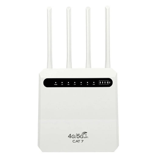 C521-E Cat7 4G Wireless Router 5 LAN Ports WiFi Hotspot with SIM Card Slot, Eurasian Version (with 4000mAh Battery) - US Plug - 2