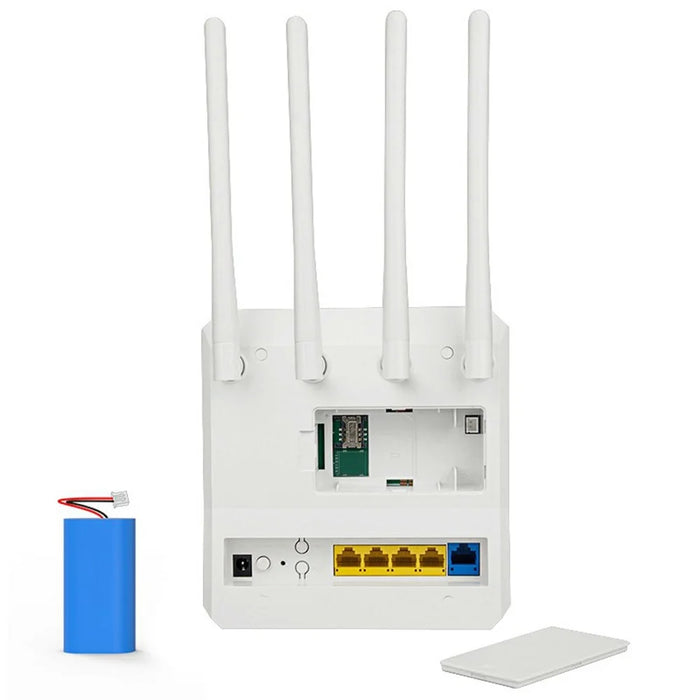 C521-E Cat7 4G Wireless Router 5 LAN Ports WiFi Hotspot with SIM Card Slot, Eurasian Version (with 4000mAh Battery) - US Plug - 3