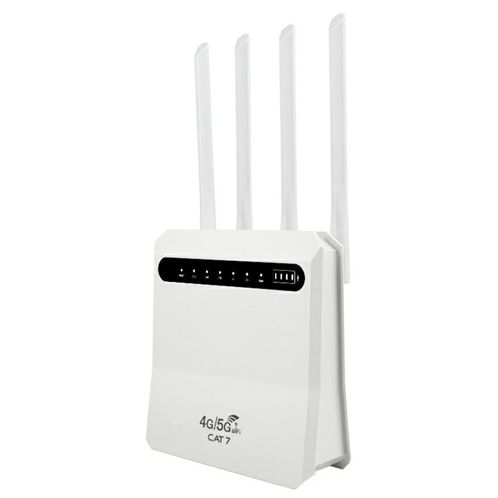 C521-E Cat7 4G Wireless Router 5 LAN Ports WiFi Hotspot with SIM Card Slot, Eurasian Version (without Battery) - US Plug - 1