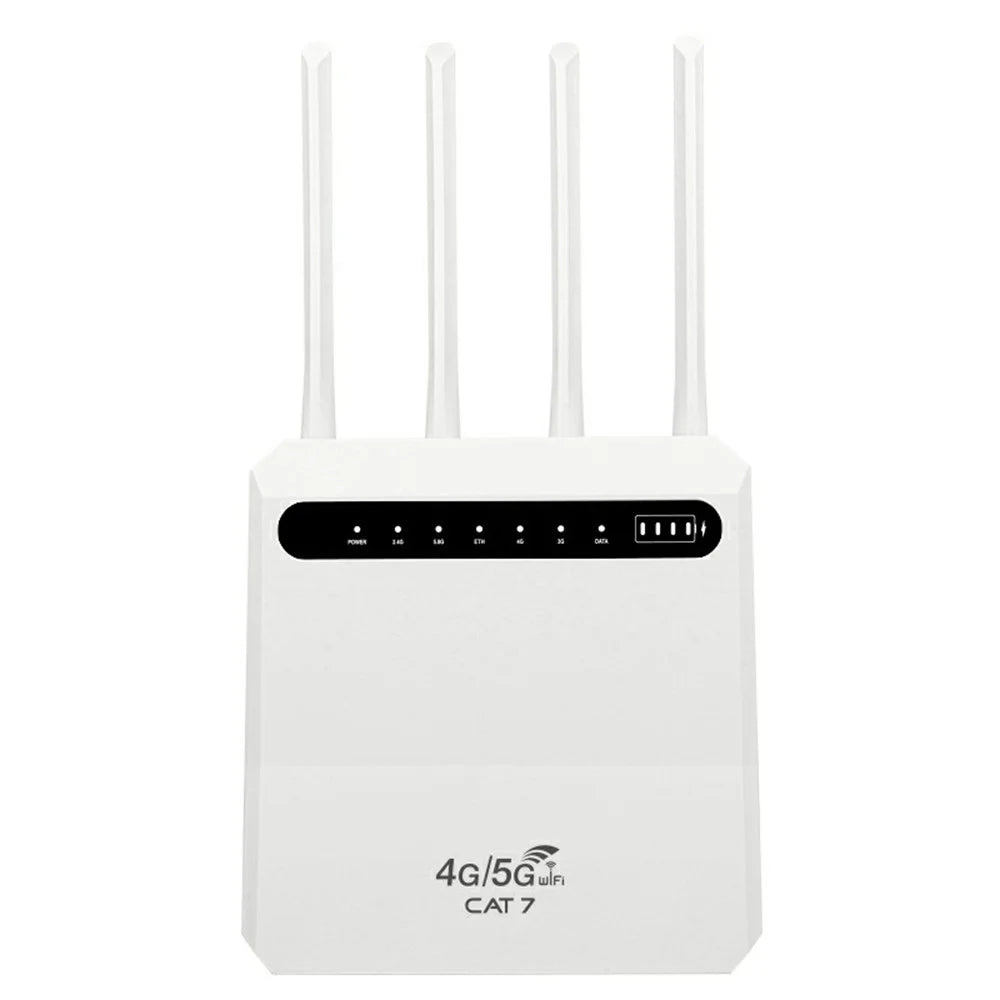 C521-E Cat7 4G Wireless Router 5 LAN Ports WiFi Hotspot with SIM Card Slot, Eurasian Version (without Battery) - US Plug - 2