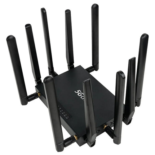 NR180 Eurasian Version Gigabit WiFi 6 Dual Band 2.4G+5.8G Router Dual SIM CPE 10 Antenna 5G Router - US Plug - 1