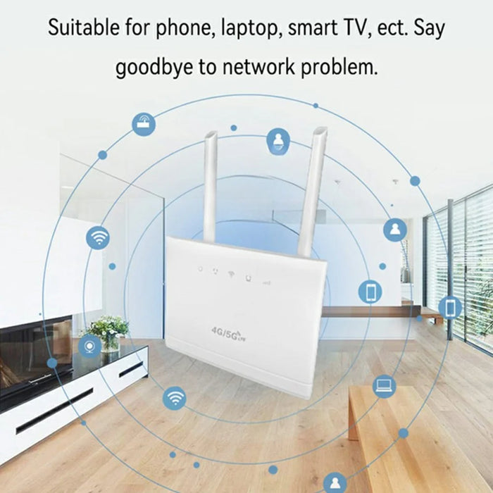 R311-E Eurasian Version Home CPE LTE 4G Router SIM Card WiFi Sharing Single Ethernet Port Router - EU Plug - 6