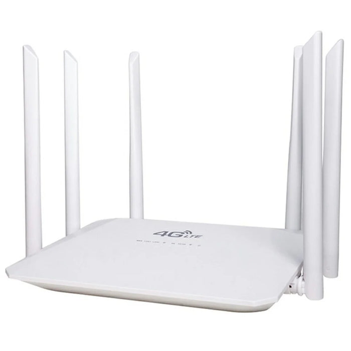 210M-E Eurasian Version SIM Card 4G LTE Router Home Office 3 Ethernet Ports 6 Antennas WiFi CPE Router - US Plug - 2